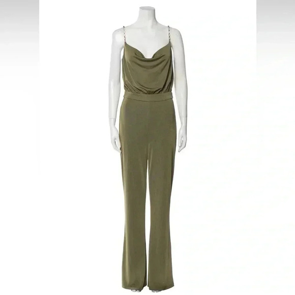 Jason Wu army green jumpsuit sz  M - Picture 7 of 9